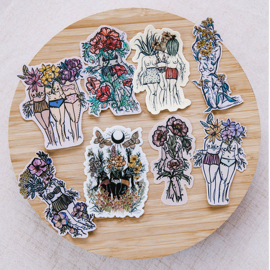 Flora Sisters Sticker Collection, Set of 8 Stickers