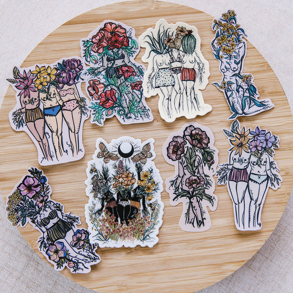 Flora Sisters Sticker Collection, Set of 8 Stickers
