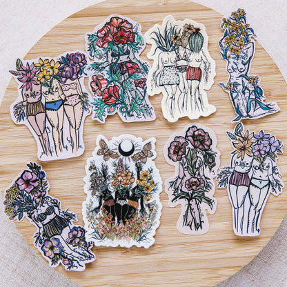 Flora Sisters Sticker Collection, Set of 8 Stickers
