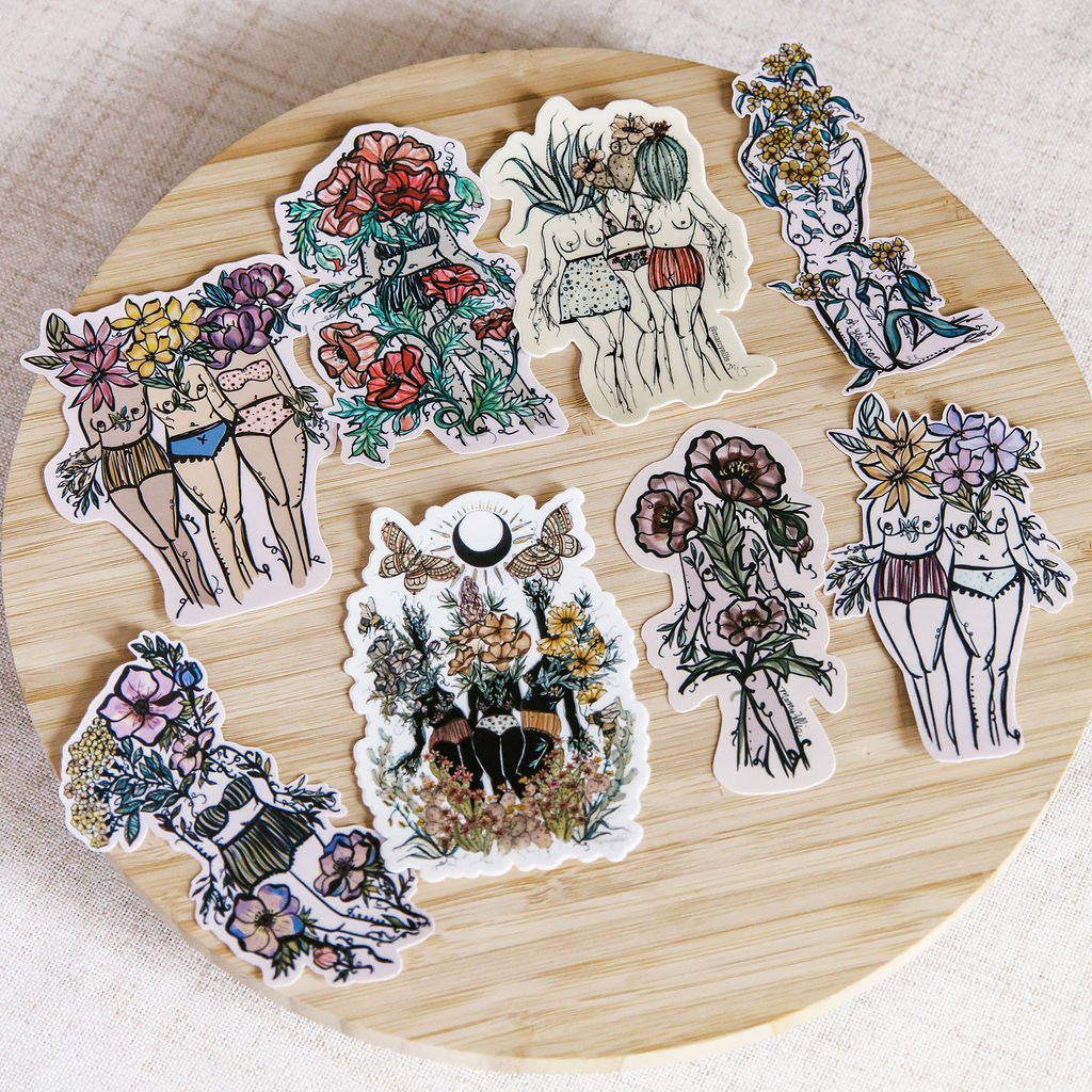 Flora Sisters Sticker Collection, Set of 8 Stickers
