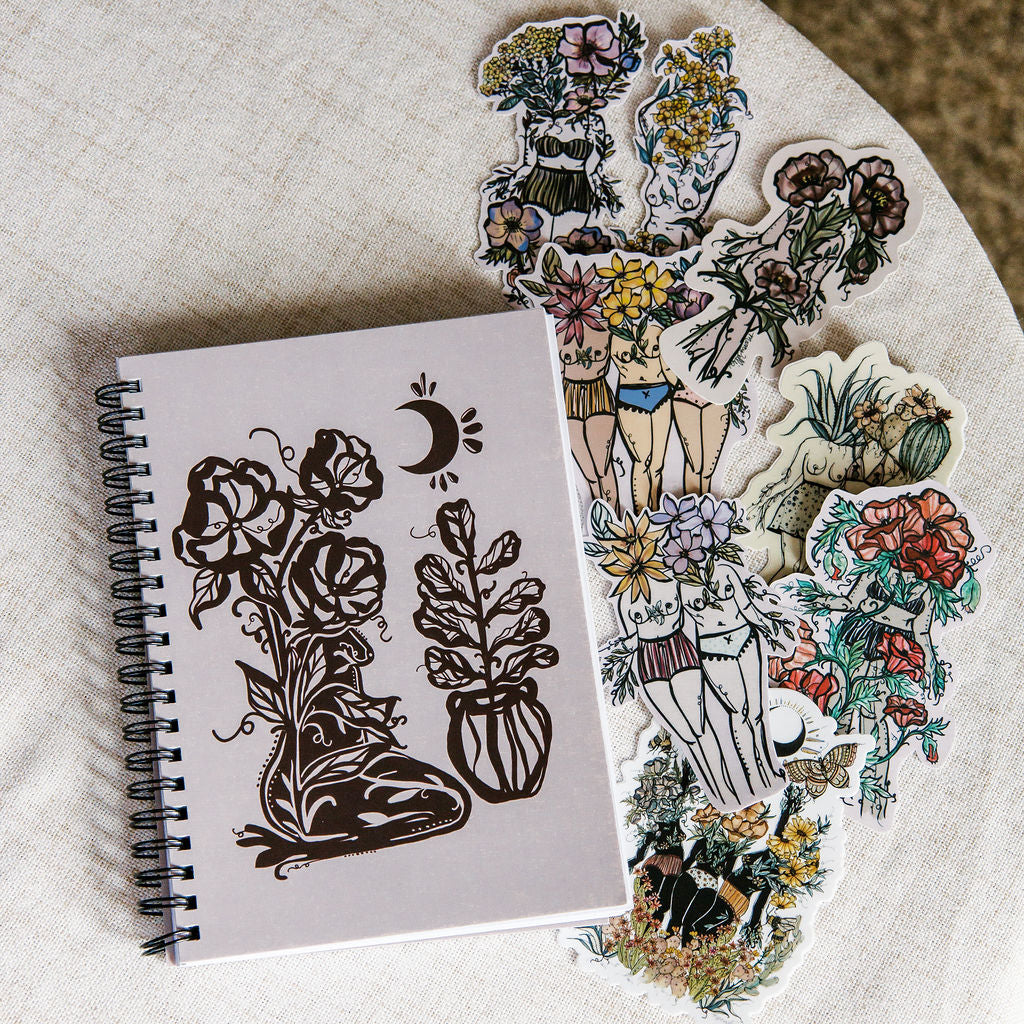 Notebook and Sticker Set Bundle