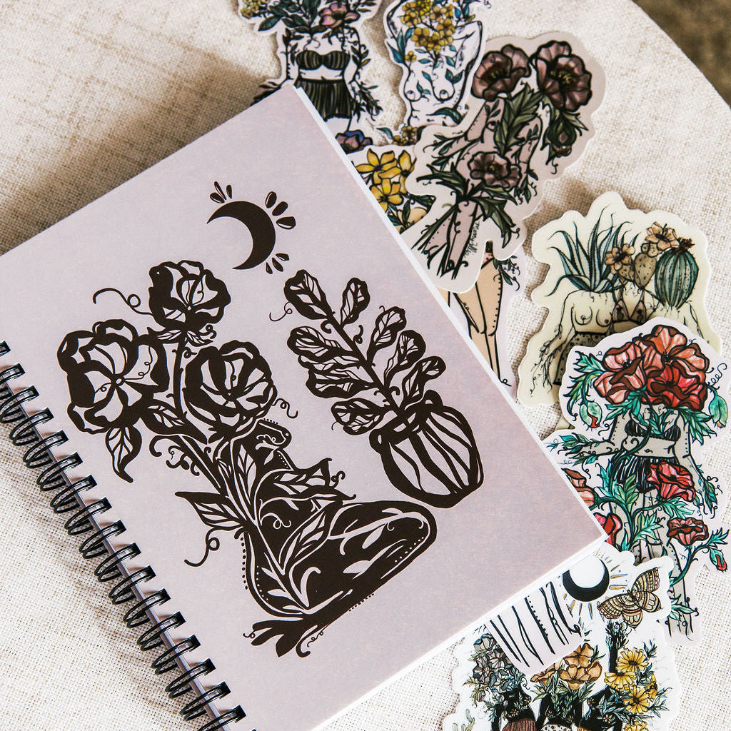 Notebook and Sticker Set Bundle