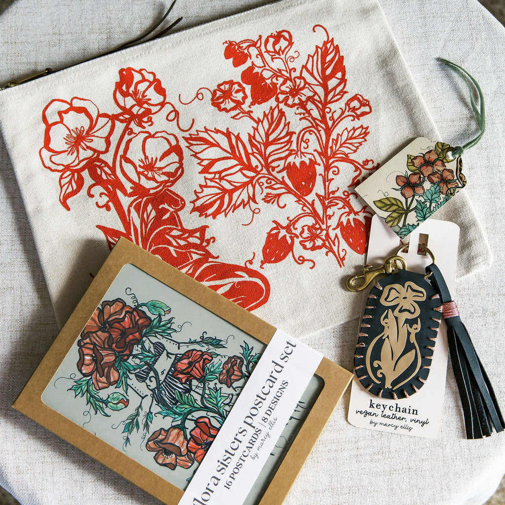 Flora Sisters Stationery and Accessories Bundle